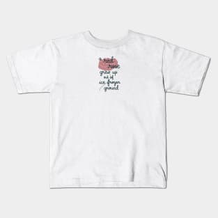 Red Rose Grew Up Out of Ice Frozen Ground Kids T-Shirt